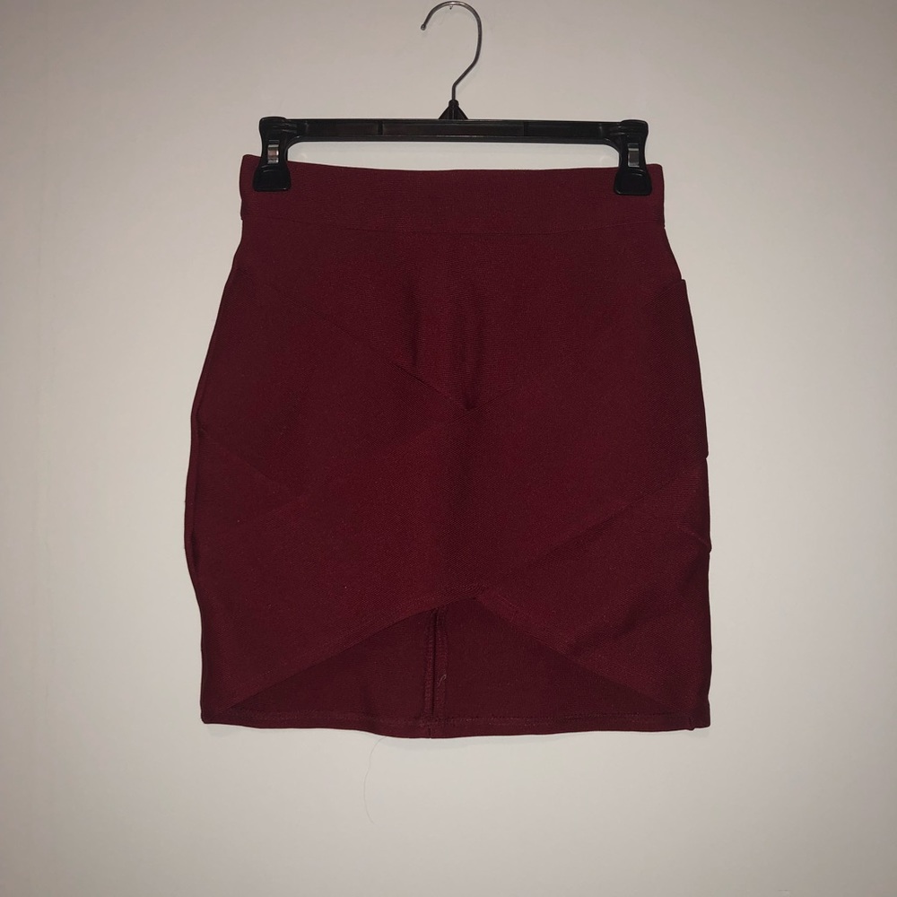 Red Bodycon mini skirt